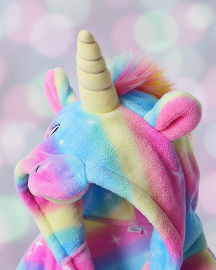 cozy unicorn robe - detail
