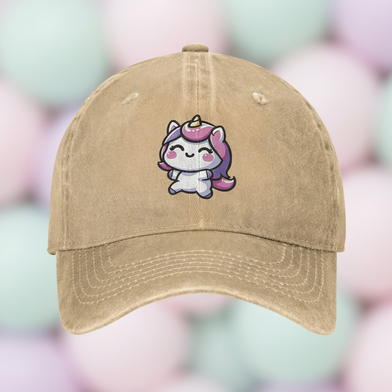 cream unicorn hat - detail