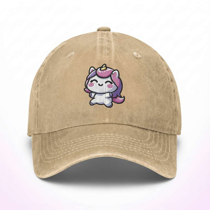 cream unicorn hat - white-bg