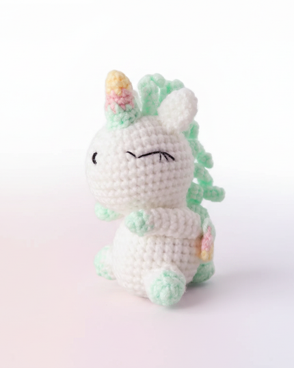 crochet unicorn plush - white-bg