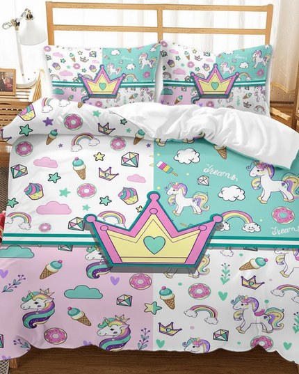 crown dreams unicorn bedding - lifestyle