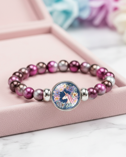 crystal unicorn bracelet - lifestyle