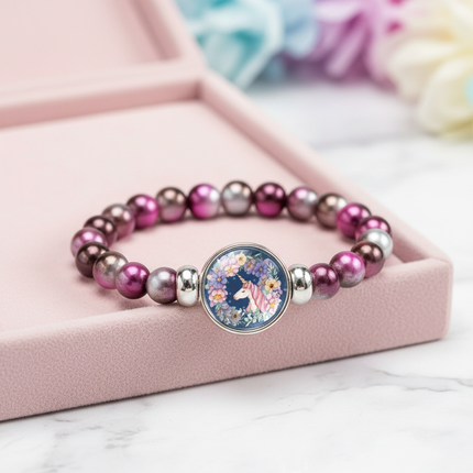 crystal unicorn bracelet - lifestyle