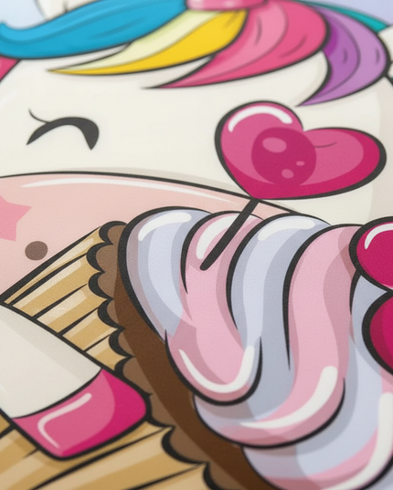 cupcake cherry unicorn bedding - detail