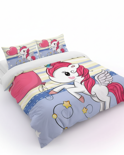 cupcake sweet hug unicorn bedding - white-bg