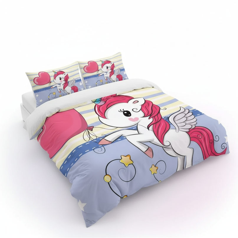 cupcake sweet hug unicorn bedding - white-bg