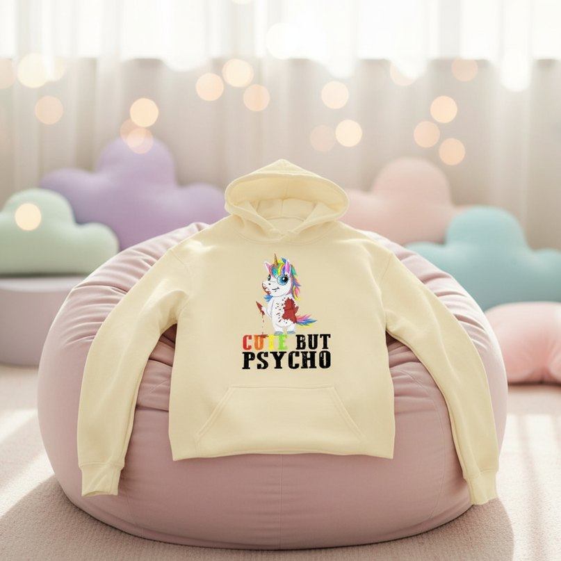 cute but psycho funny hoodie - lifestyle