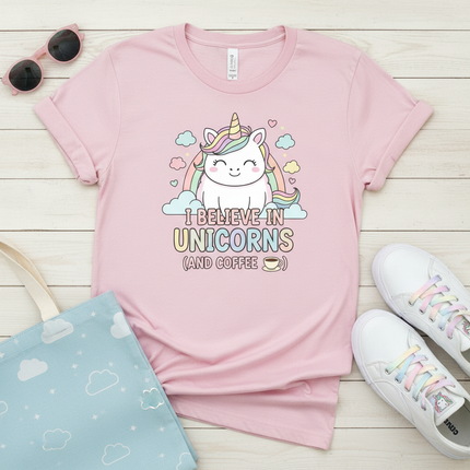 cute funny unicorn shirt - flat-lay