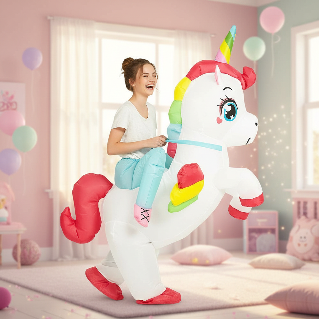 Inflatable Riding Costume Cute Inflatable Unicorn Costume - Kids Rider Costume – Kawaii Unicorn