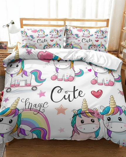 cute magic unicorn bedding - lifestyle