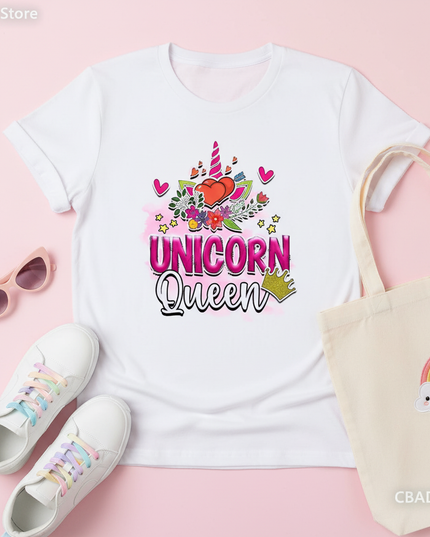 cute magic unicorn shirt - flat-lay