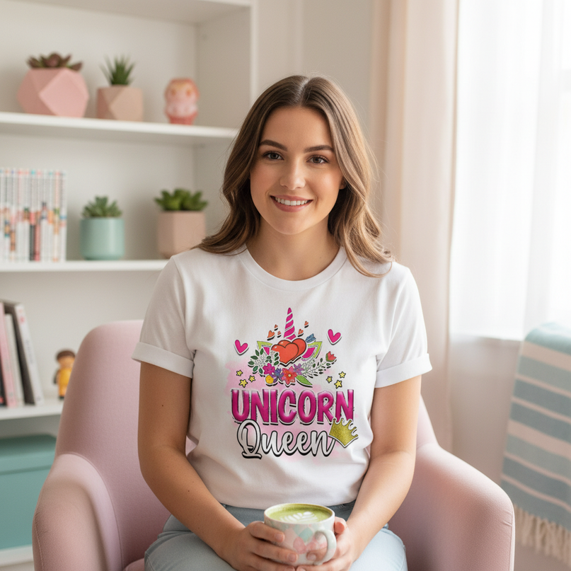 cute magic unicorn shirt - in-use