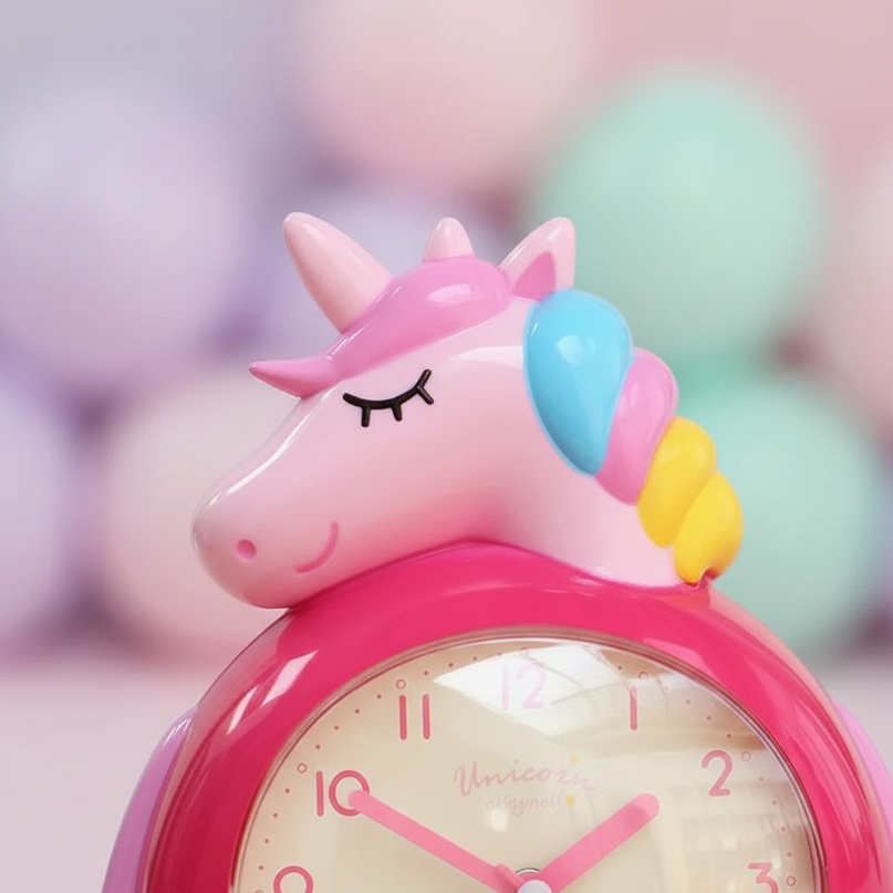 cute unicorn alarm clock - detail