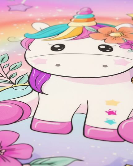 cute unicorn bed sheet set - detail