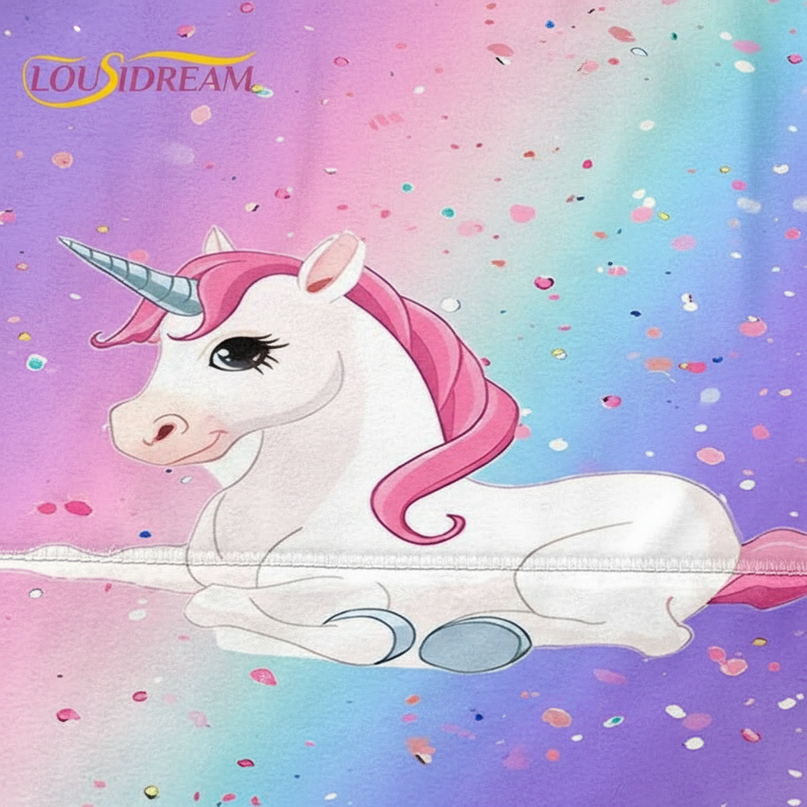 cute unicorn blanket - detail