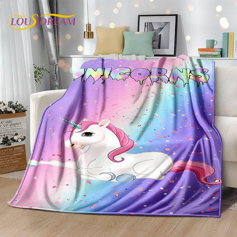cute unicorn blanket - lifestyle
