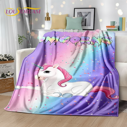 cute unicorn blanket - lifestyle
