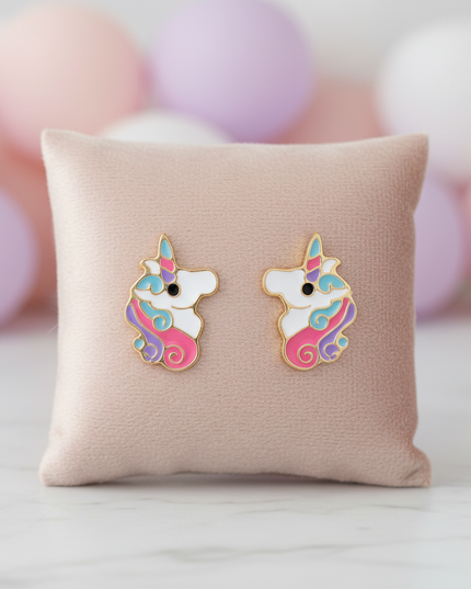 cute unicorn earrings - lifestyle