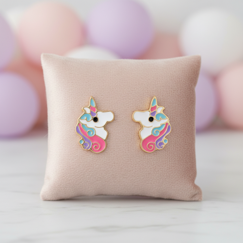 cute unicorn earrings - lifestyle