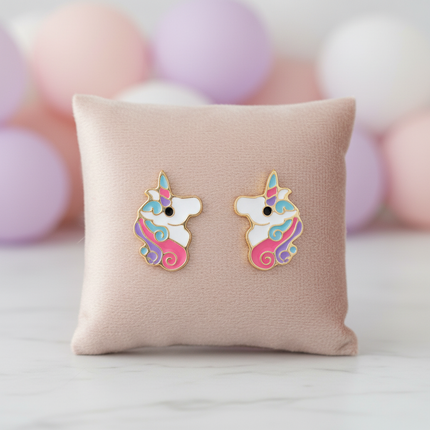 cute unicorn earrings - lifestyle