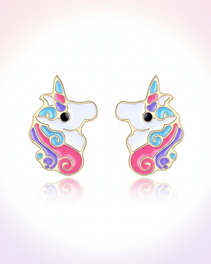 cute unicorn earrings - white-bg