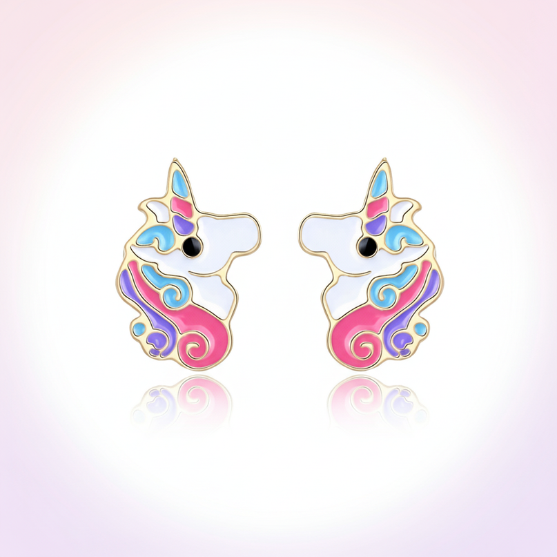 cute unicorn earrings - white-bg
