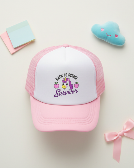 cute unicorn hat girls - flat-lay