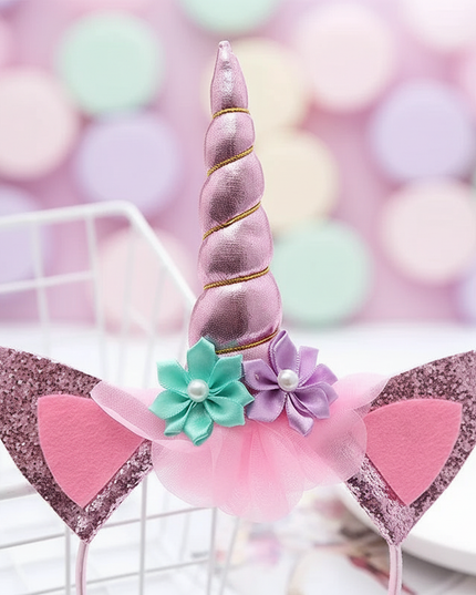 cute unicorn headband - detail