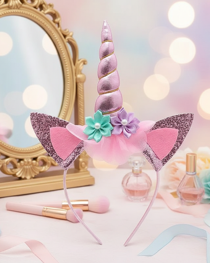 cute unicorn headband - lifestyle