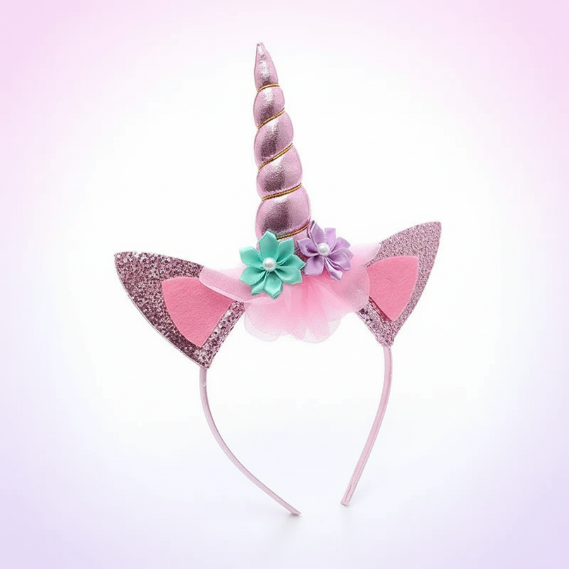 cute unicorn headband - white-bg