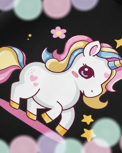 cute unicorn hoodie kids - detail