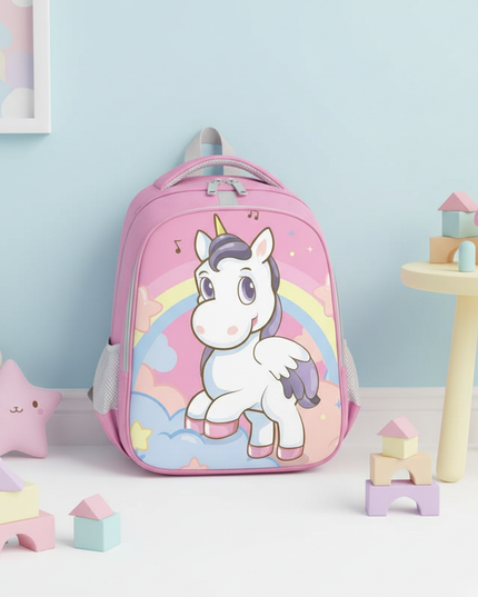 cute unicorn kids school backpack - lifestyle