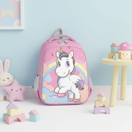cute unicorn kids school backpack - lifestyle