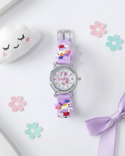 cute unicorn watch - flat-lay