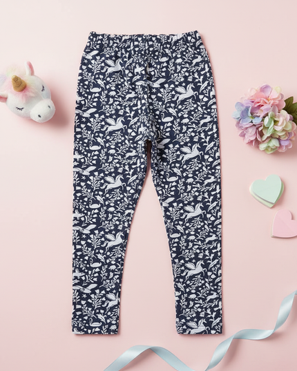 cute unicorn leggings - flat-lay