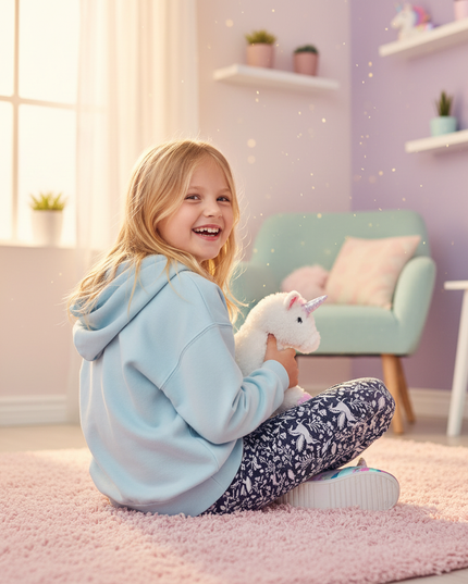 cute unicorn leggings - in-use