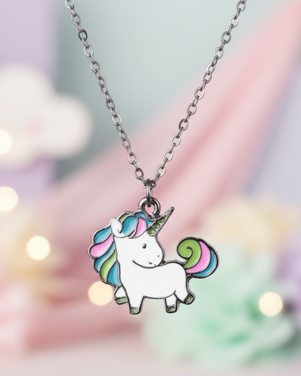 cute unicorn necklace - lifestyle