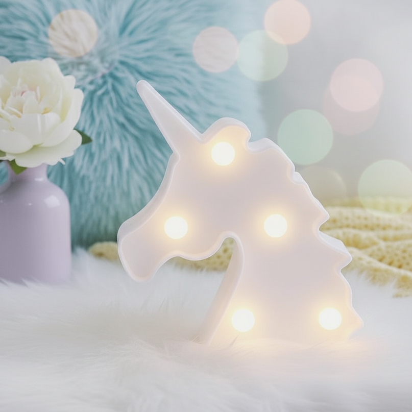 cute unicorn night light - detail