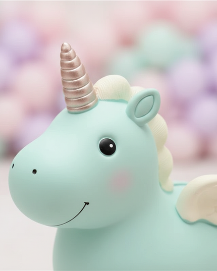 cute unicorn piggy bank - detail