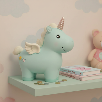 cute unicorn piggy bank - lifestyle
