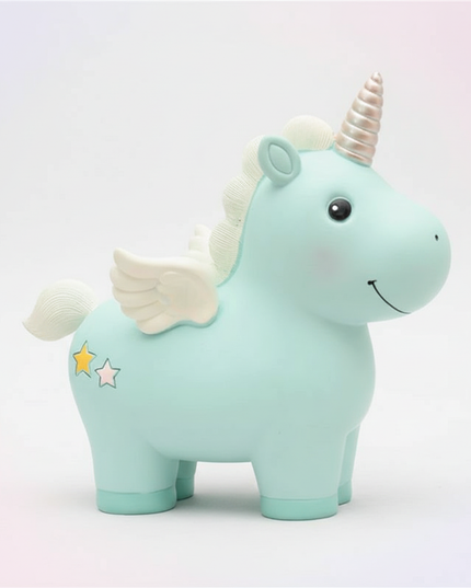 cute unicorn piggy bank - white-bg