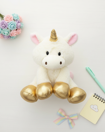 cute unicorn pillow - flat-lay