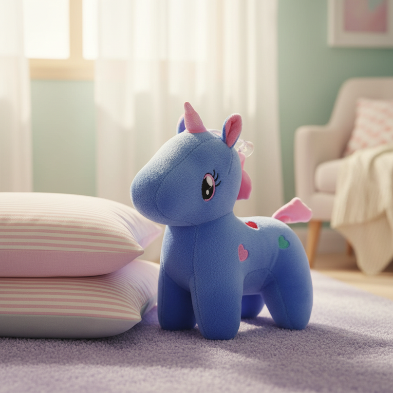 cute unicorn plush - lifestyle