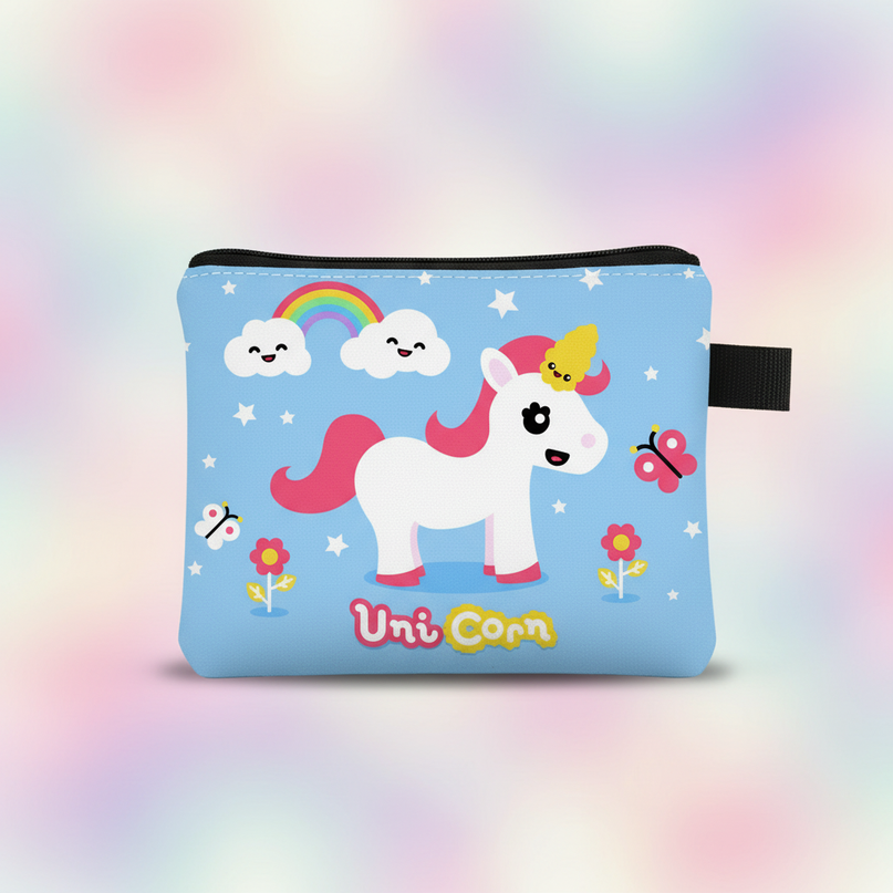 cute unicorn purse - detail