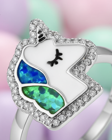 cute unicorn ring - detail