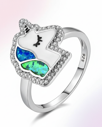 cute unicorn ring - white-bg