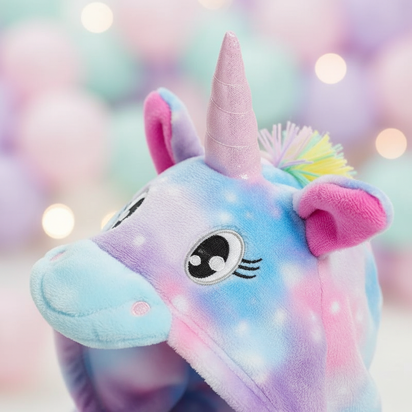 cute unicorn robe - detail