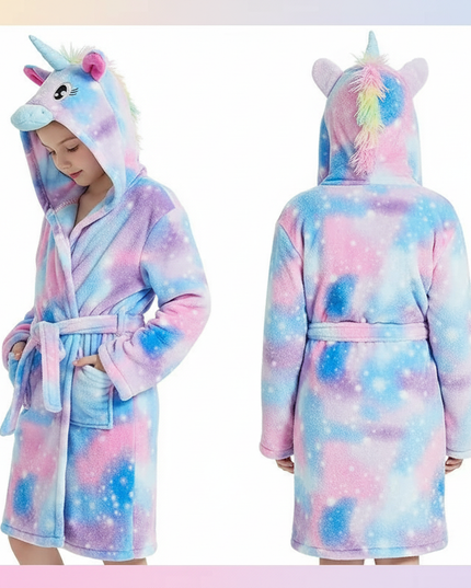 cute unicorn robe - white-bg