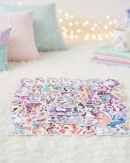cute unicorn stickers - lifestyle