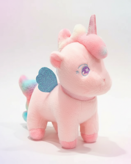 cute unicorn stuffed animal - white-bg